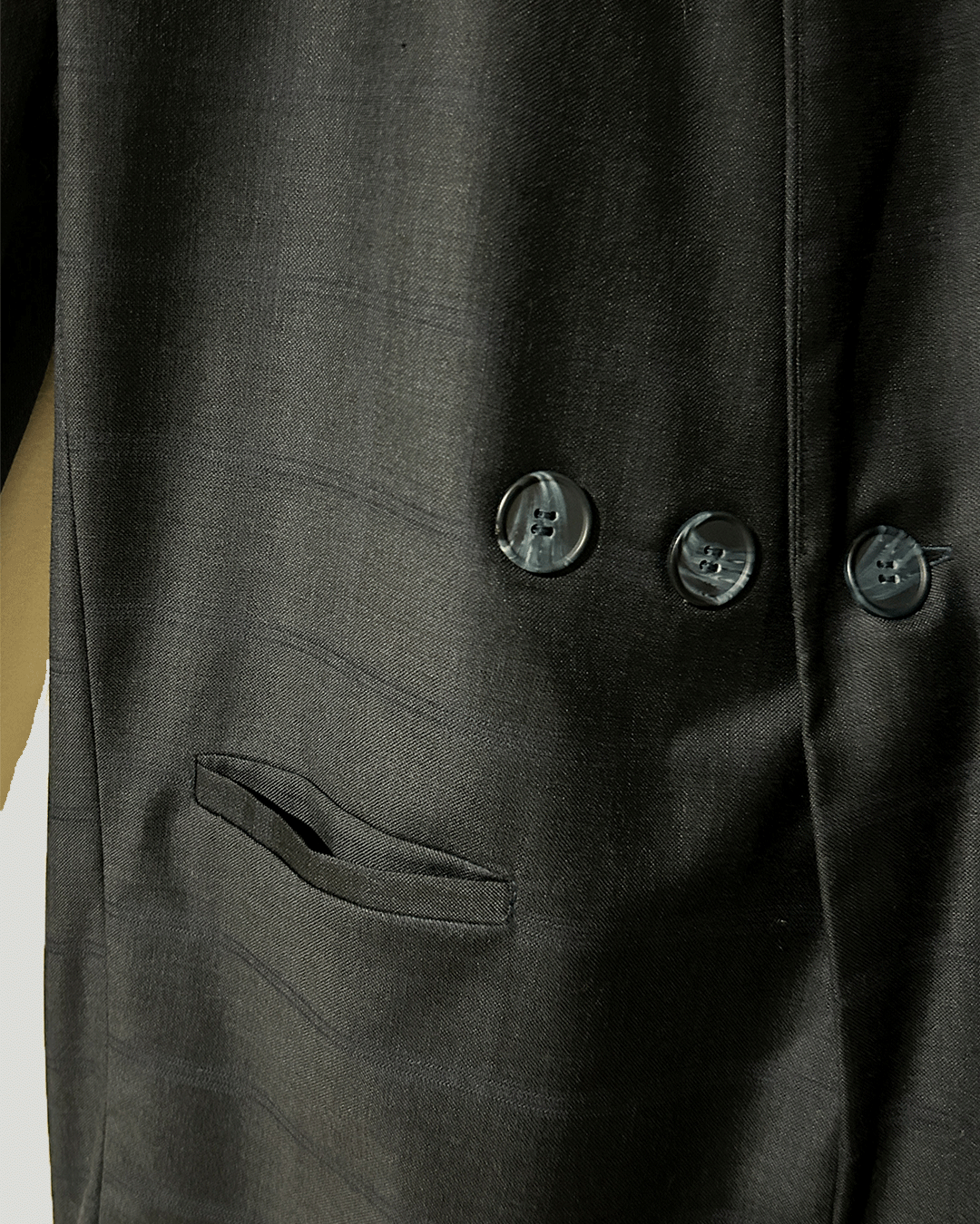 Three Button Trench Coat